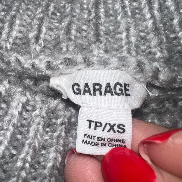 Garage grey knit sweater, size Xs - Picture 2 of 3